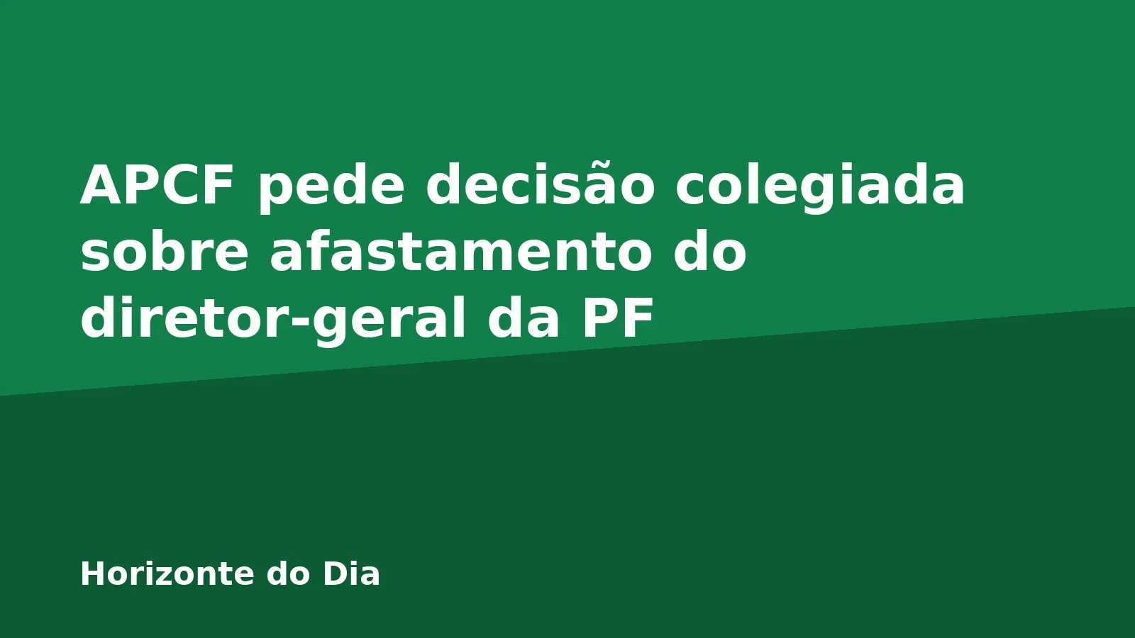 APCF pede decisão colegiada sobre afastamento do diretor-geral da PF