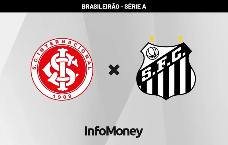 Internacional e Santos se enfrentam pela 26ª rodada do Brasileirão