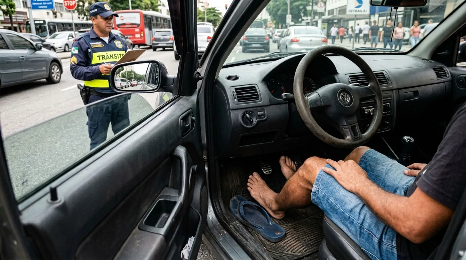 Calçado inadequado ao volante pode render multa e quatro pontos na CNH