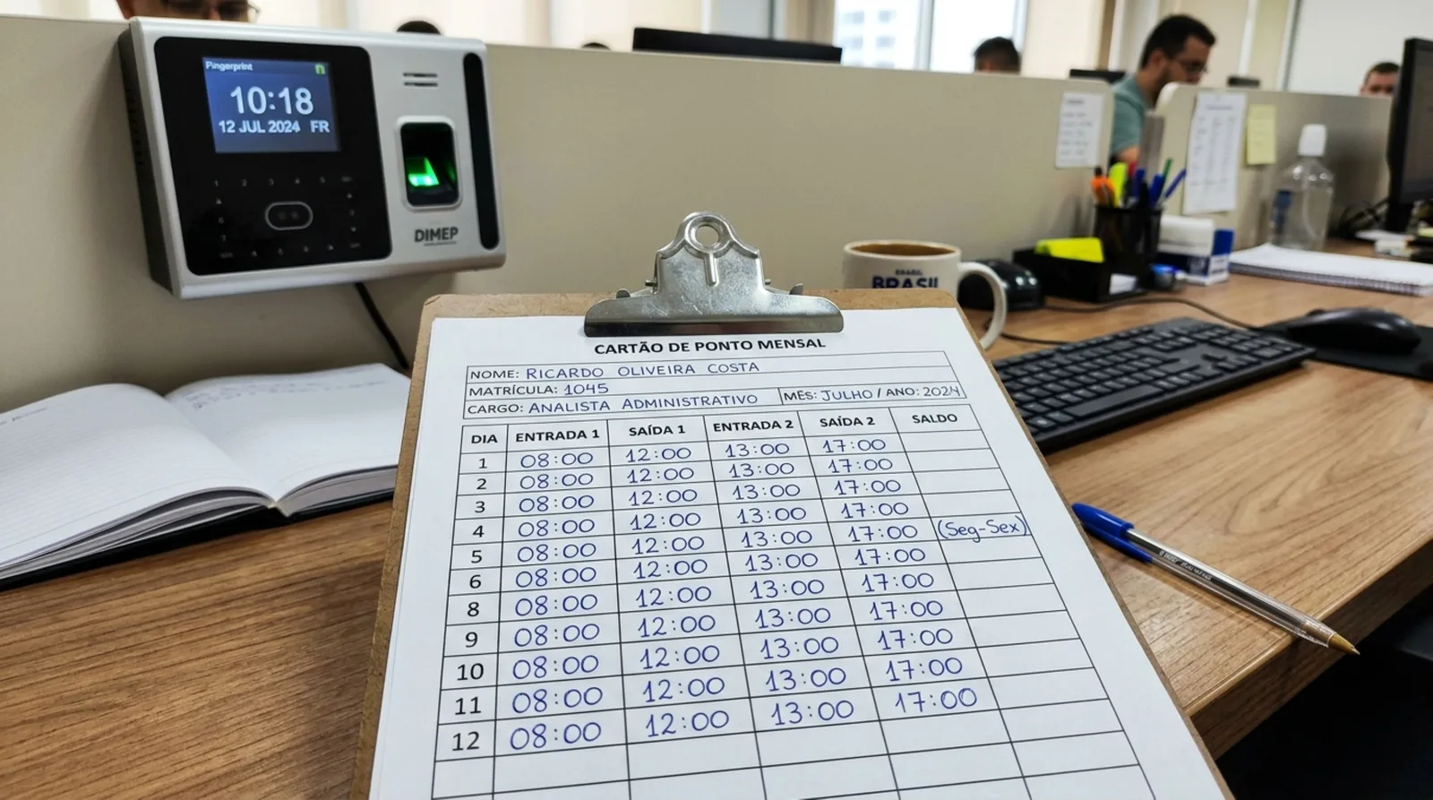 Horários iguais no ponto podem comprometer a comprovação da jornada