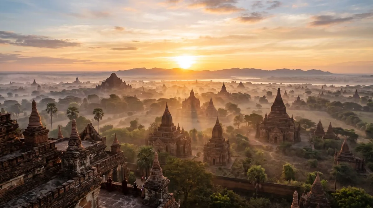 Bagan reúne templos, arte budista e registros do cotidiano às margens do Irauádi