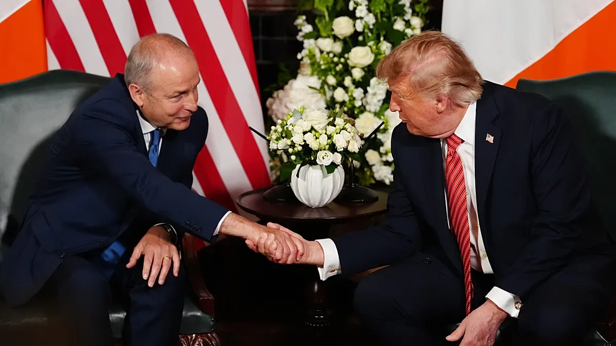 Em Dublin, Trump associa reunificação irlandesa a futuro próximo