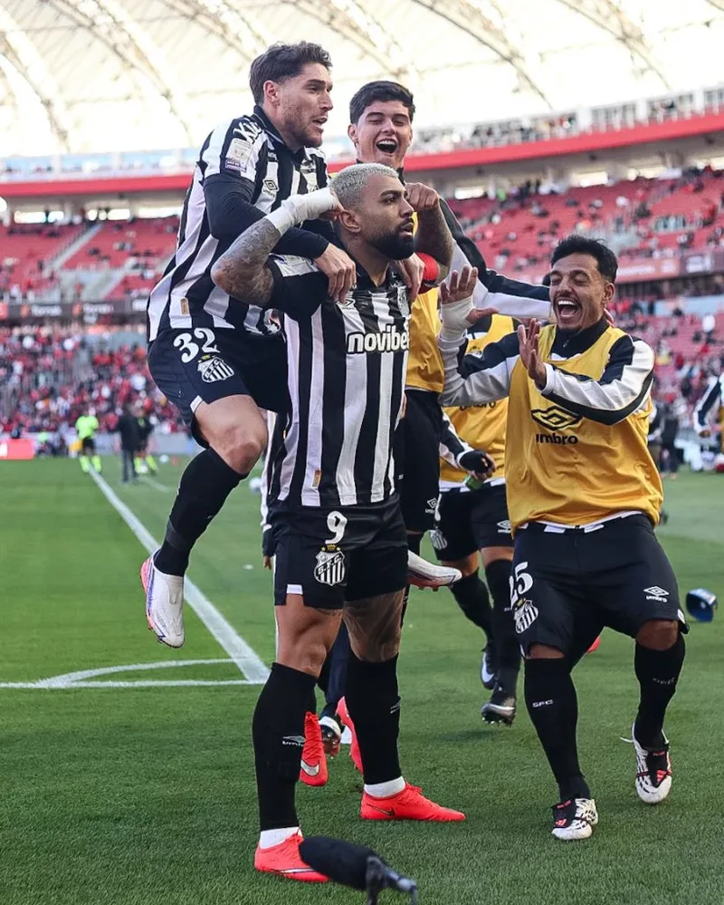 Santos supera o Internacional por 3 a 2 e encerra jejum no Beira-Rio