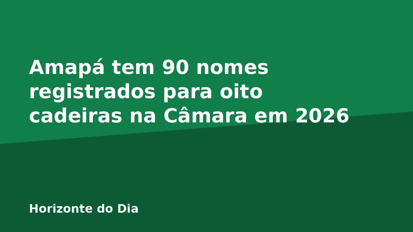 Amapá tem 90 nomes registrados para oito cadeiras na Câmara em 2026