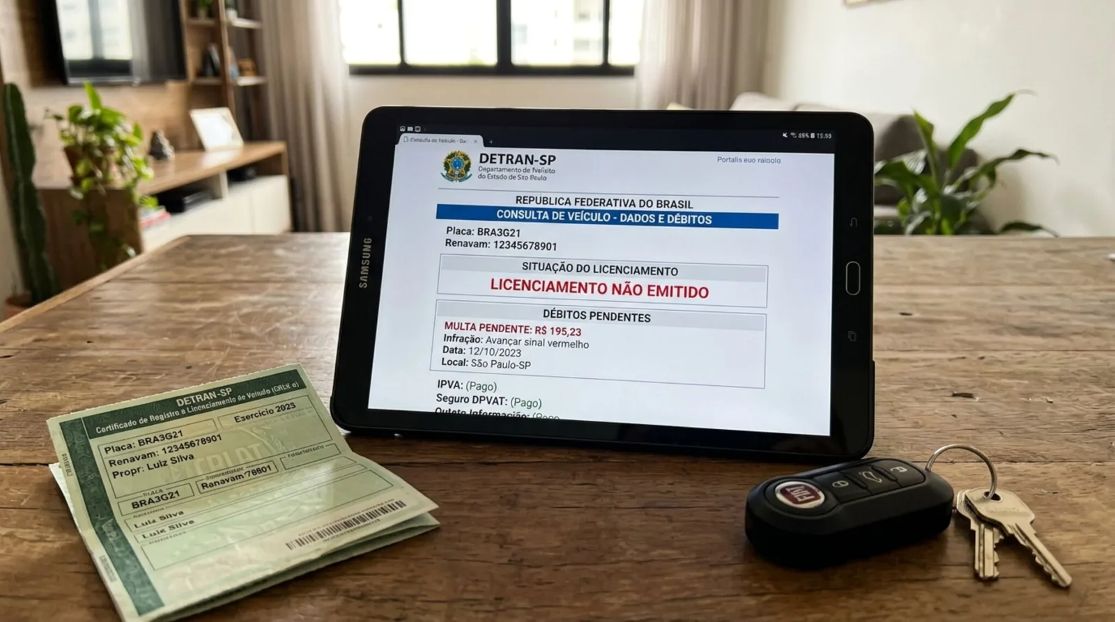 Multa exigível pode impedir licenciamento mesmo com IPVA quitado